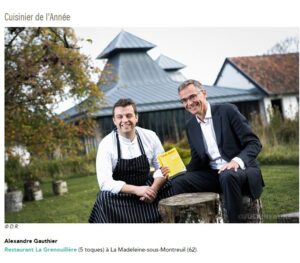 Le Français Alexandre Gauthier Sacré Cuisinier de l'Année par le Guide Gault et Millau