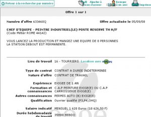 Un best-of des pires offres de Pôle Emploi