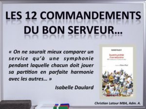 ge rh expert Les 12 commandements du bon serveur… selon Isabelle Daulard restauratrice.