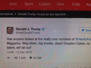 ge rh expert Donald Trump n'apprécie pas la Critique Gastronomique