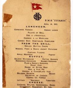 ge rh expert Mystère et boule de gomme sur le dernier diner servi à bord du Titanic