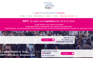 ge rh expert Food Hotel Tech maintient et adapte son salon de Paris les 16 et 17 mars